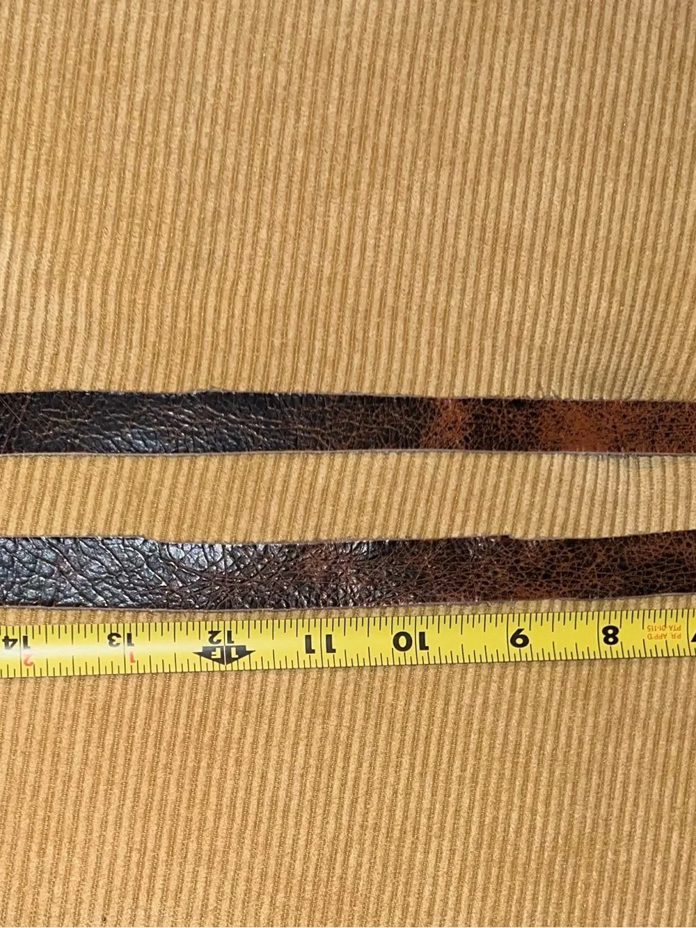 Leather accent belt
